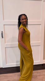 After hours olive jumpsuit
